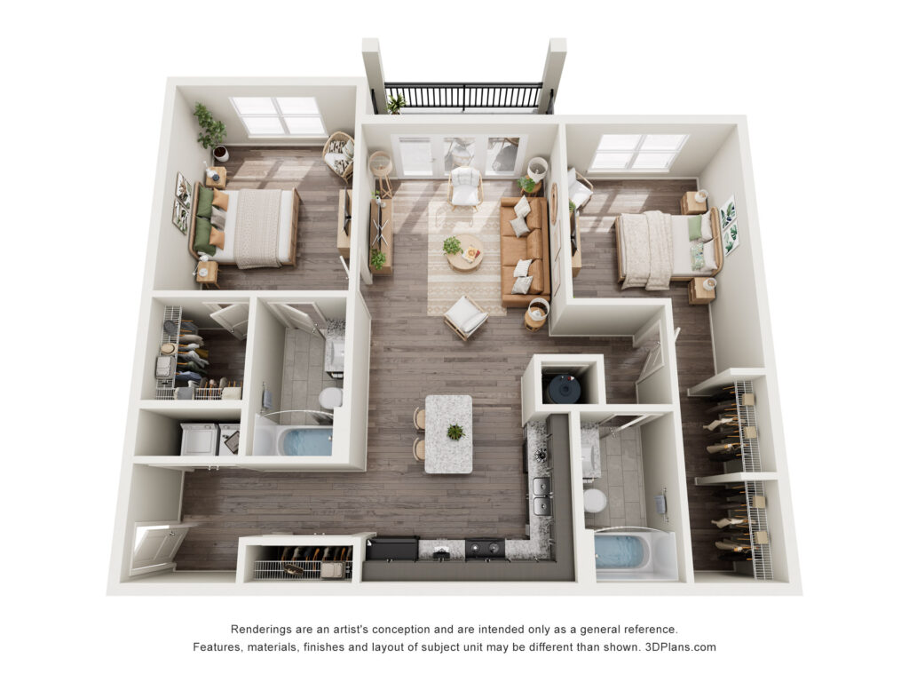 2 Bedroom at Laurel at the Woodlands